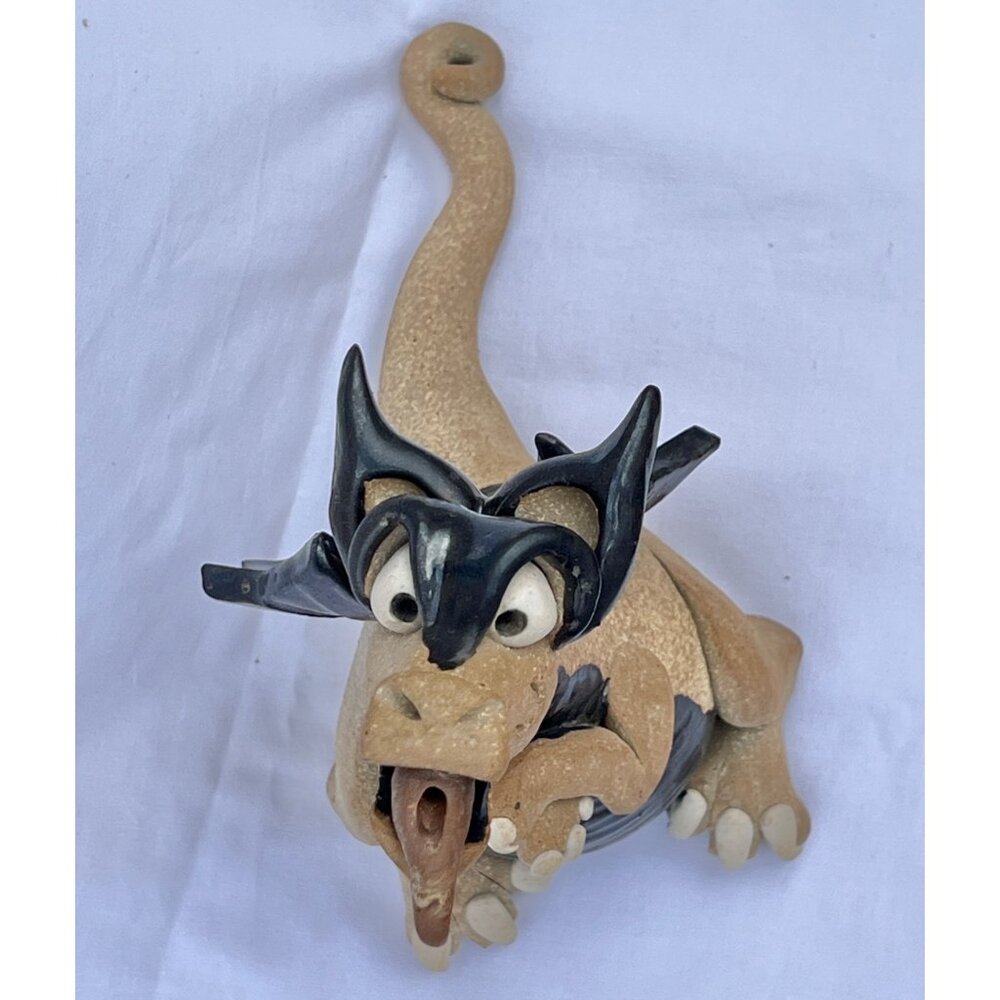 Handcrafted Ceramic Dragon Oil Lamp 1980s 8.5" X 7.75" Tall X 4.75" Unique Colle - Picture 9 of 16